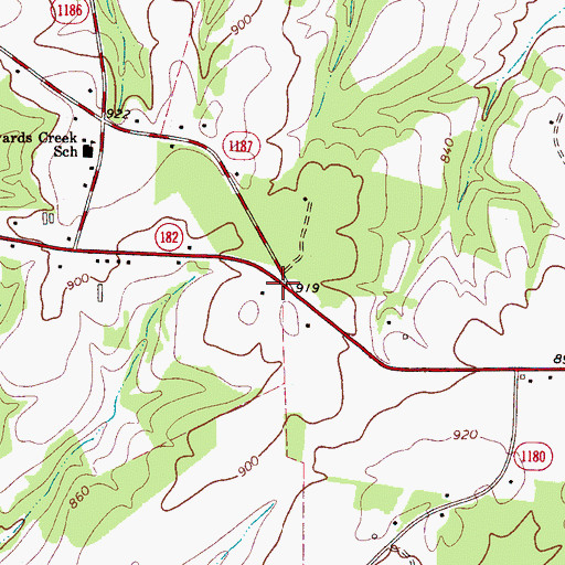 Topographic Map of Hoyles Store, NC