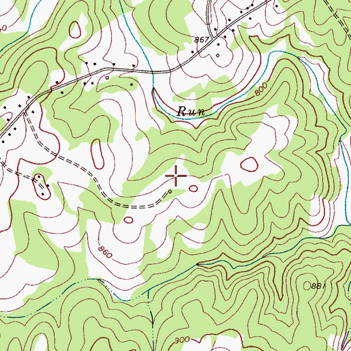 Topographic Map of Lincolnton-Lincoln County Regional Airport, NC