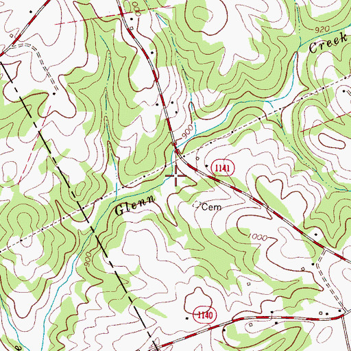 Topographic Map of North Brook (historical), NC