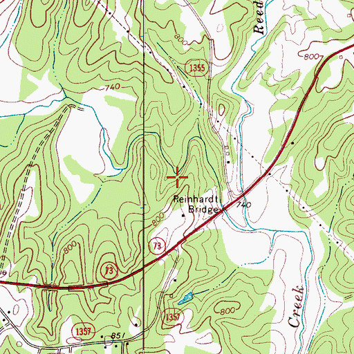 Topographic Map of Rehobeth Furnace (historical), NC