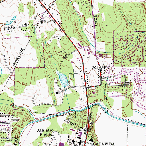Topographic Map of Catawba Heights, NC