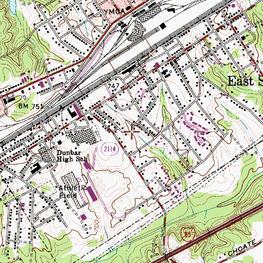 Topographic Map of Coleman Recreational Center, NC