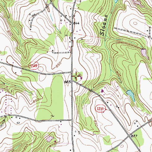 Topographic Map of Doctor SMcCorkle School (historical), NC
