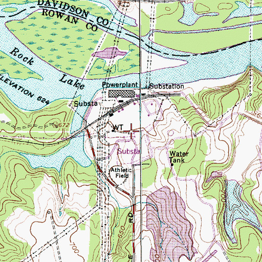 Topographic Map of Dukeville, NC