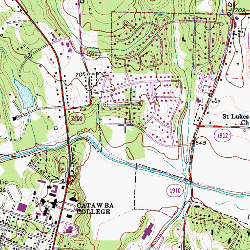 Topographic Map of Eagle Heights, NC