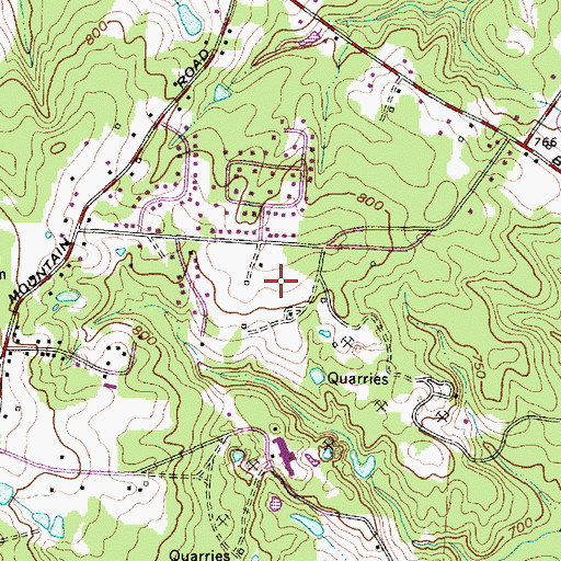 Topographic Map of Eastbronk, NC