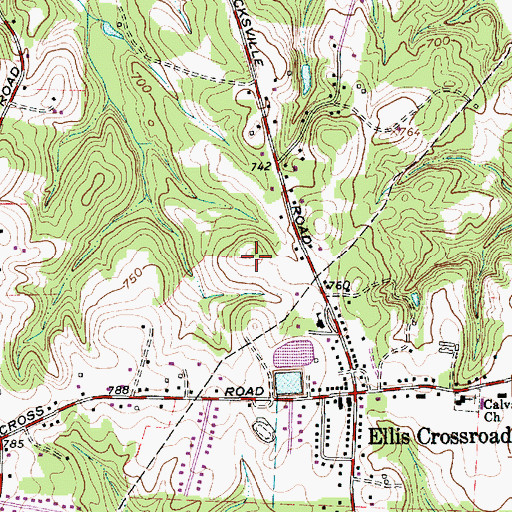 Topographic Map of Ellis Park, NC