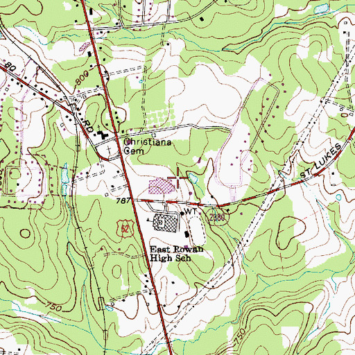 Topographic Map of Erwin Junior High School, NC