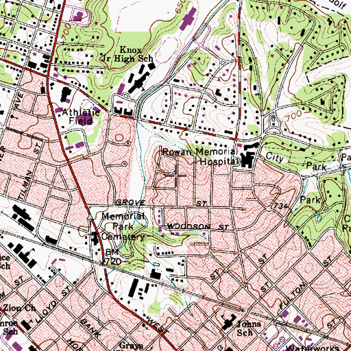 Topographic Map of Forest Hills, NC