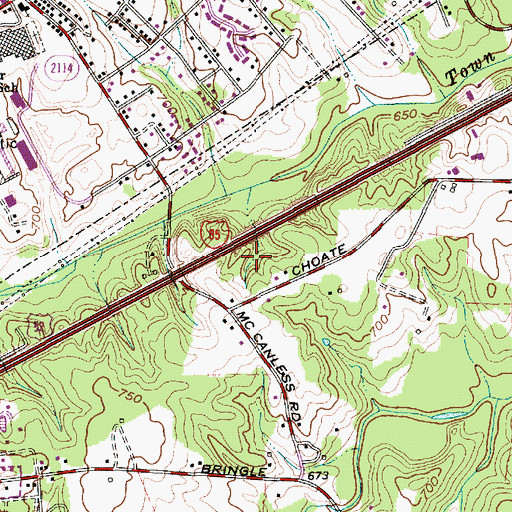 Topographic Map of Grady Heights, NC