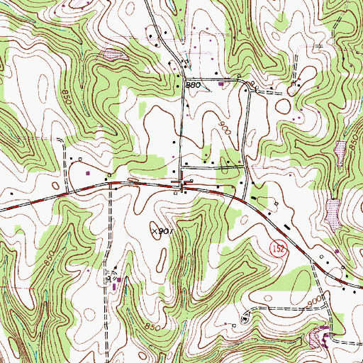 Topographic Map of Harts (historical), NC