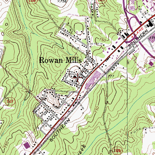 Topographic Map of Kizer Elementary School, NC