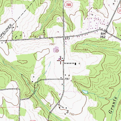 Topographic Map of Knollwood Elementary School, NC