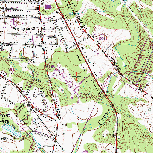 Topographic Map of McCall Heights, NC