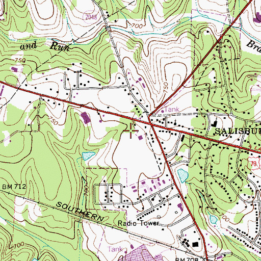Topographic Map of Mid-Carolina Mall, NC