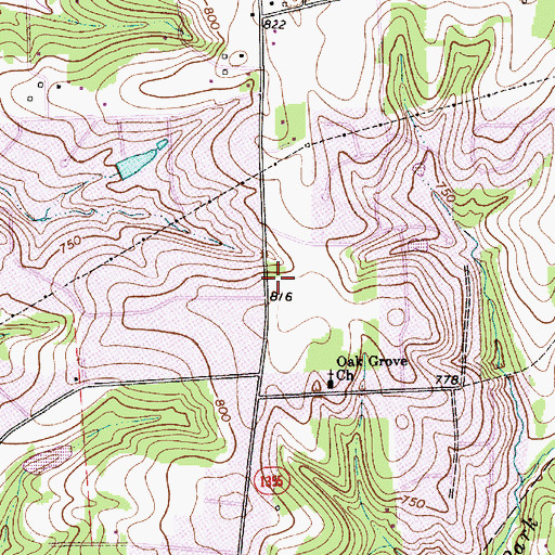 Topographic Map of Mill Hill (historical), NC