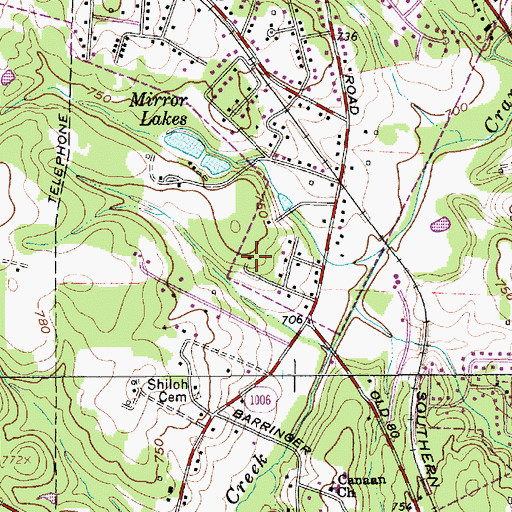 Topographic Map of Morlan Park, NC