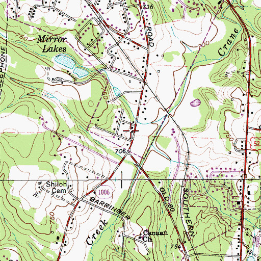 Topographic Map of Moyle Heights, NC