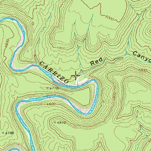 Topographic Map of Red Canyon, AZ