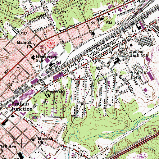 Topographic Map of Sedgefield Acres, NC