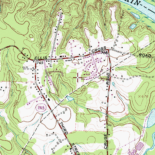Topographic Map of Shannon Park, NC