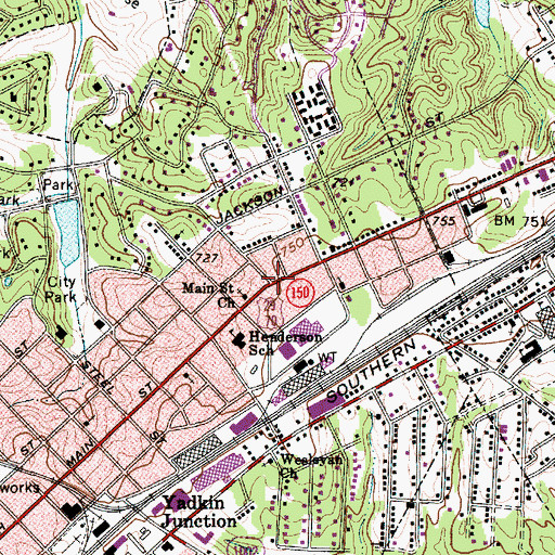 Topographic Map of Steel (historical), NC