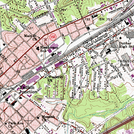 Topographic Map of Steel Worth Park, NC