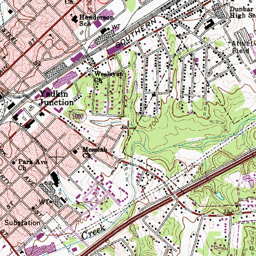 Topographic Map of Sunrise Acres, NC