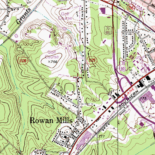 Topographic Map of Sunrise Park, NC