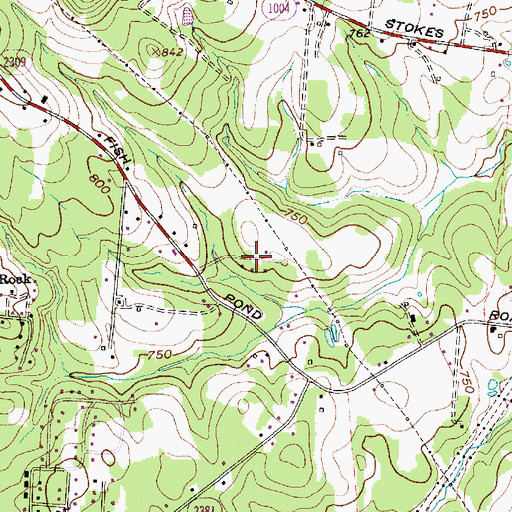 Topographic Map of Timbercreek, NC