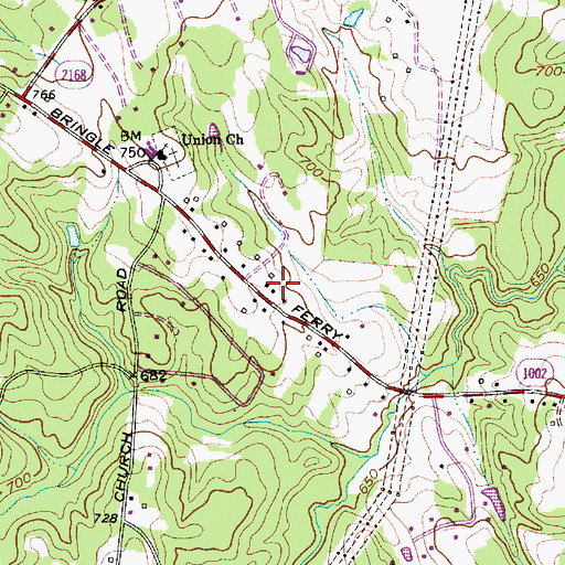 Topographic Map of Union Terrace, NC