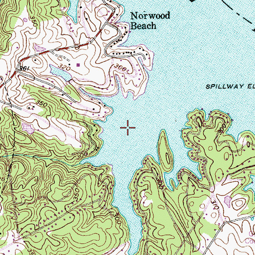 Topographic Map of Allenton (historical), NC