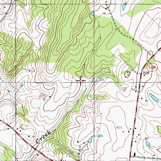 Topographic Map of Capal Grove (historical), NC