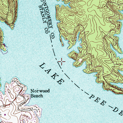 Topographic Map of Edinboro (historical), NC