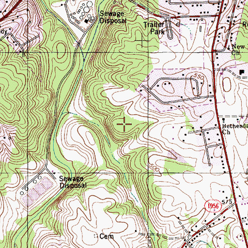 Topographic Map of South Albemarle, NC