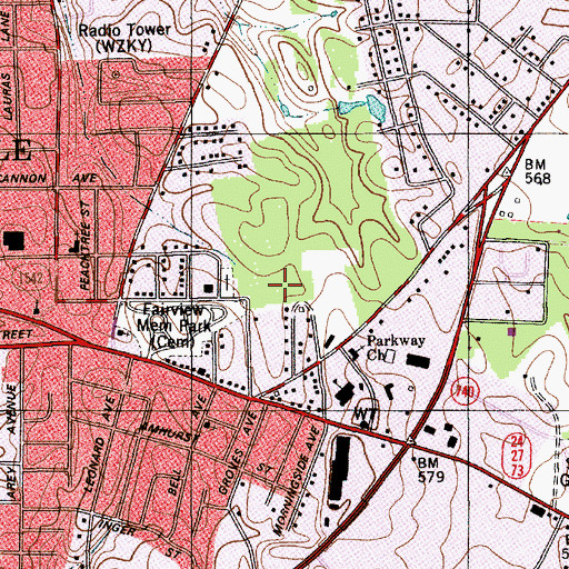 Topographic Map of Stanly County Fairgrounds, NC