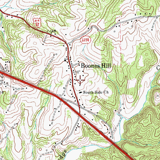 Topographic Map of Blue Ridge Academy, NC