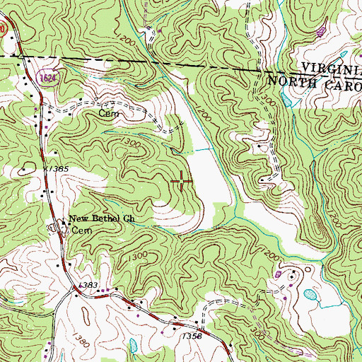 Topographic Map of Hay Stack (historical), NC