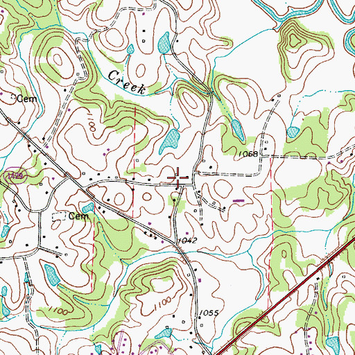 Topographic Map of Holly View Forest-Highland Park, NC