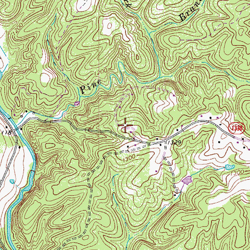 Topographic Map of Kapps Mill, NC