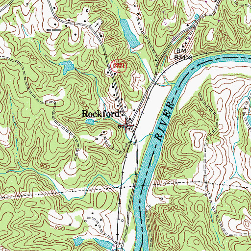 Topographic Map of York Tavern, NC