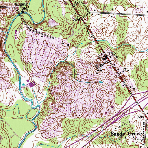 Topographic Map of Arbor Acres, NC