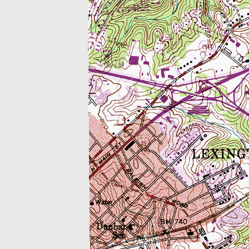 Topographic Map of Bingham Tennis Court, NC