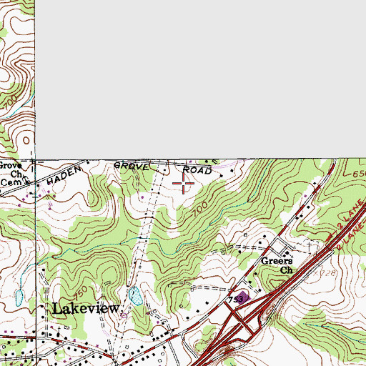 Topographic Map of Cowans Ferry, NC