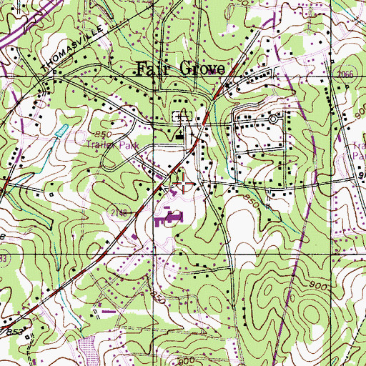 Topographic Map of Fair Grove School, NC