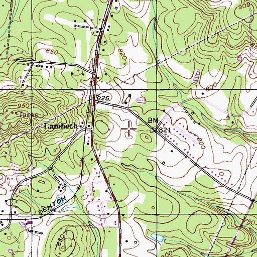 Topographic Map of Fullerdale, NC