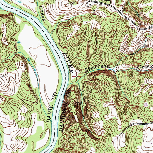 Topographic Map of Hannas Ferry (historical), NC