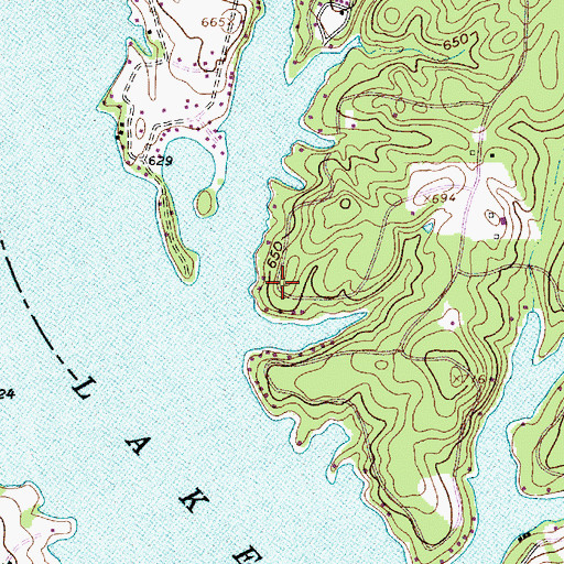 Topographic Map of Hicks Ferry (historical), NC