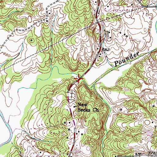 Topographic Map of Homestead Acres, NC