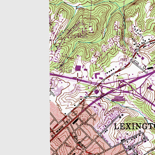 Topographic Map of Lexington Middle School, NC